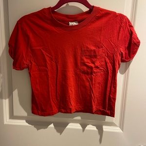 H&M Divided Red Cropped Tee - XS